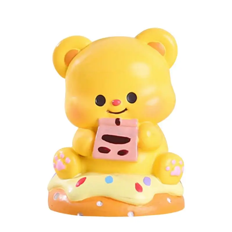 Urso Forma Anime Figuras de Ação, Brinquedo Colecionável Dos Desenhos Animados, Brinquedo criativo para meninas, Decoração do carro