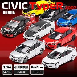 DCT 1:64 Honda Civic Type-R FD2 Alloy Car Model Simulation Small-scale Miniature Car Model Collect Gifts