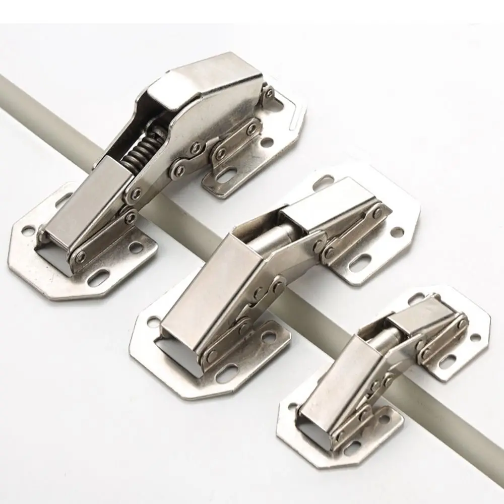 New Hardware Fast loading Straight Arm Wardrobe Cupboard Hinge buffer damper Buffer hinge Full Overlay Hinge Automatically