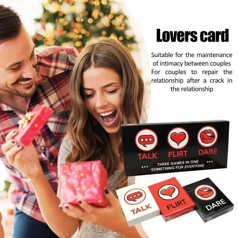 Talk Or Flirt Or Dare Cards Romantic Sexy Date Night Card Game For Couple Lovers Partners Naughty Adult Game Valentine Gifts