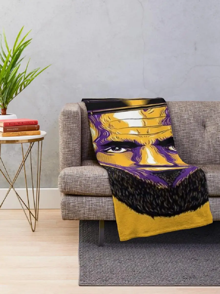 King Lebron James Throw Blanket  Soft Plush Fleece for Cozy Comfort on Sofa Bed