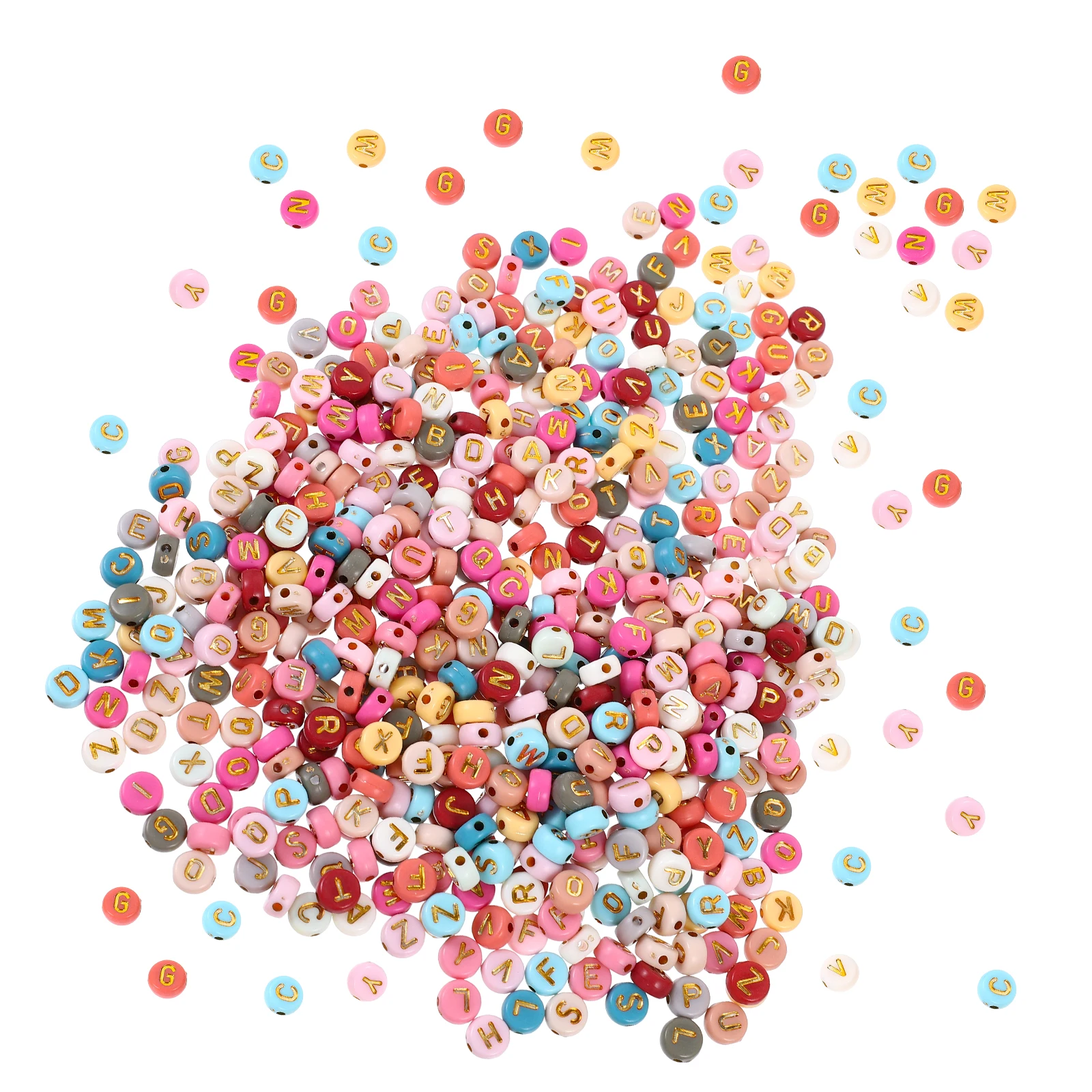 1000 pièces lettres anglaises perles Bracelet à bricoler soi-même collier entretoise léger Portable stockage bijoux artisanat perles acryliques accessoires
