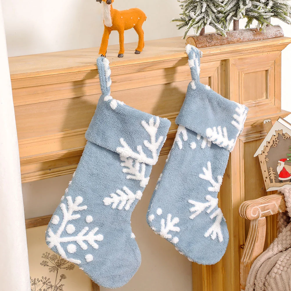 Kerstsokken Boomornament Geschenken Tas Hangend Creatief Kerstmis Sto Lint Stocking Pouch