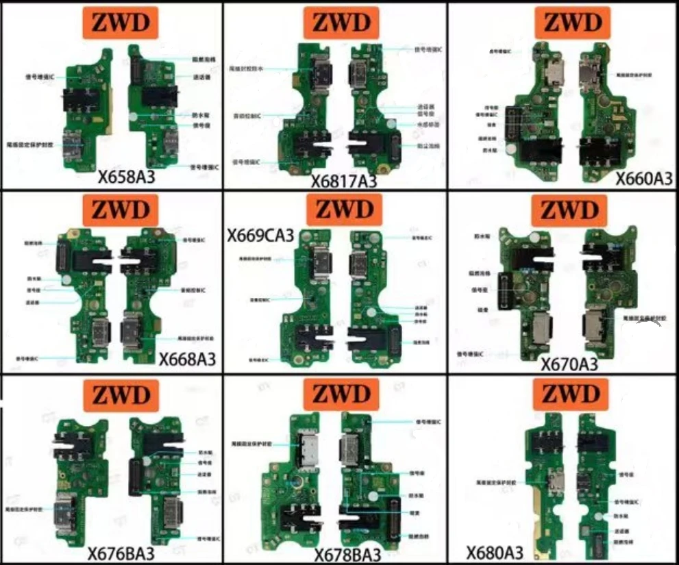 

10Pcs USB Charging Charger Board Connector Flex Cable For Infinix X658 X6817 X660 X668 X669C X670 X676 X676B X678 X678B X680