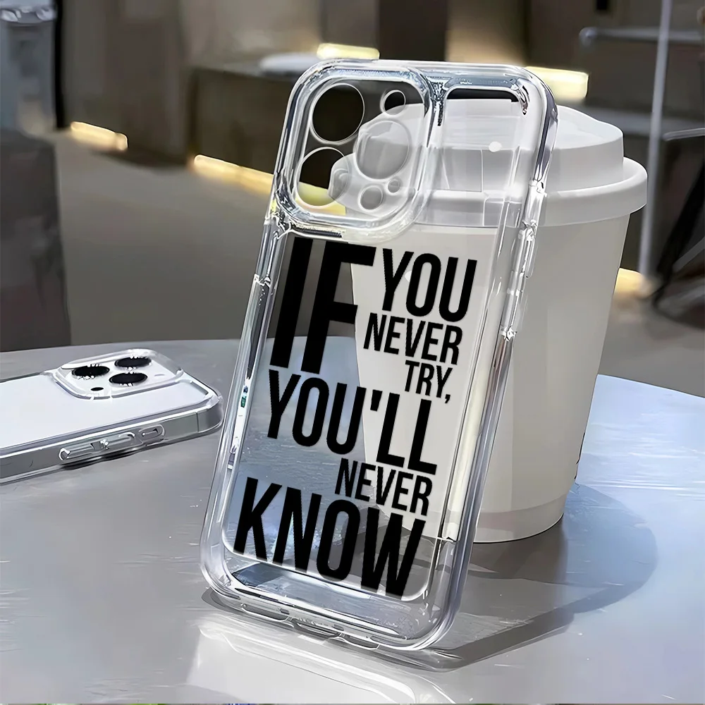 Чехол для телефона iPhone 16, 15, 14 Pro Max 13 12 Mini 11 Pro Max 7, 8 Plus X XS SE2, противоударный чехол с английским предложением и графическим принтом