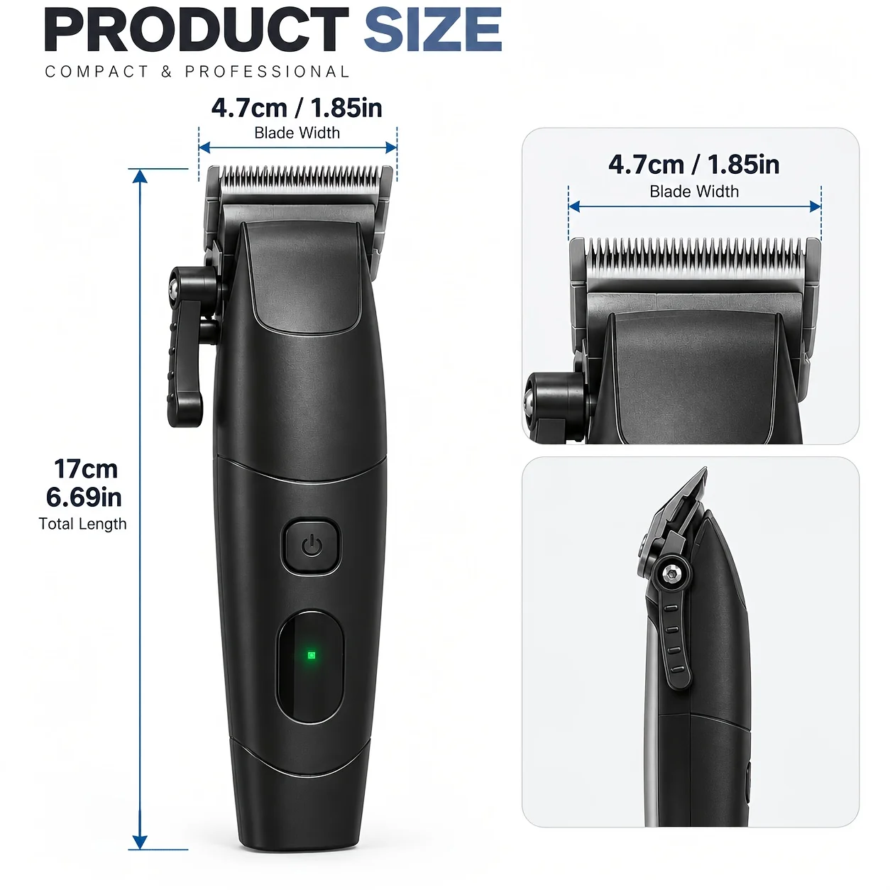Smart Self-Service Hair Clipper for Home Use, Automatic Hair Cutting Tool, Home Grooming Kit, Stress-Free Hair Trimming, Includes Multi-Size Guide Combs for Various Lengths, Led Digital Battery Percen image 2