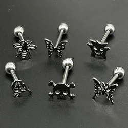 Butterfly Skull Tongue Piercing Girl Tongue Ring Tongue Nail Sweet Cool Punk Perforated jewelry Puncture Halloween Decoration