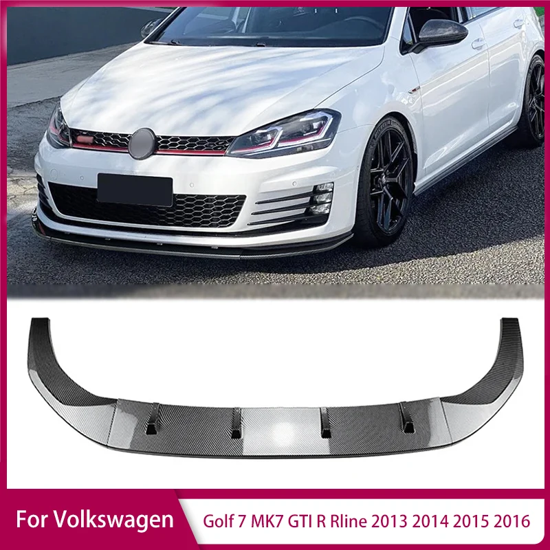 

Car Front Bumper Spoiler For Volkswagen Golf 7 MK7 GTI R Rline 2013 2014 2015 2016 Lip Lower Guard Plate Splitter Board Blade