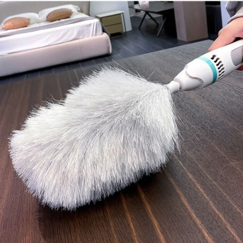 Espanador elétrico recarregável, espanador de penas ajustável, escova de limpeza de poeira, espanador instantâneo, ferramentas de limpeza doméstica
