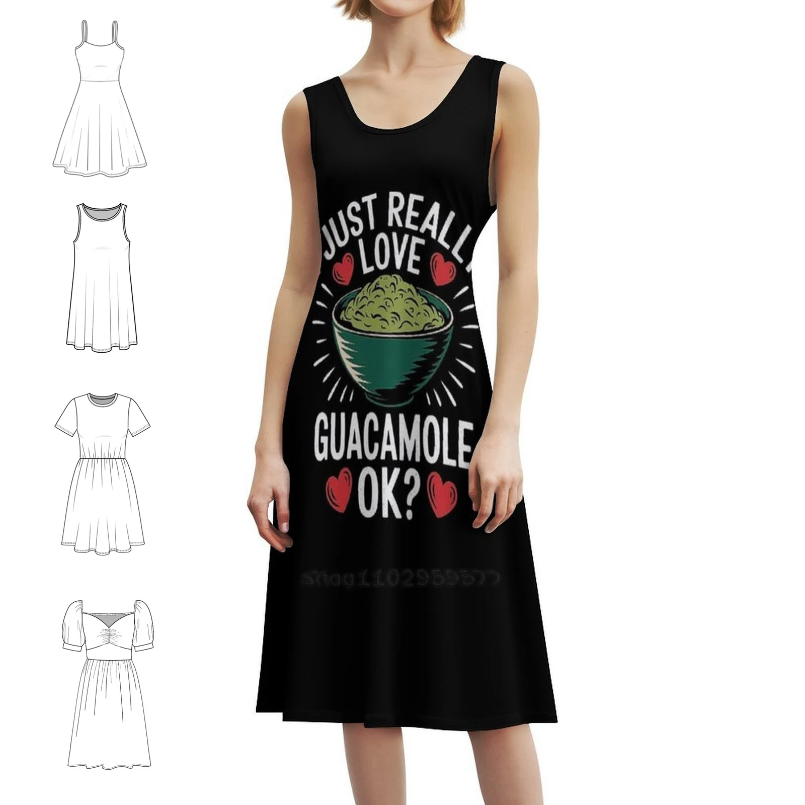 

I Just Really Love Guacamole-Funny Avocado Lover Design Шикарное платье в стиле бохо Элегантное модное пляжное платье для свадебной вечеринки Guacamole