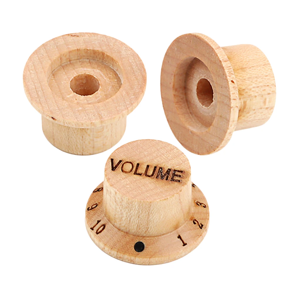

3pcs Guitar Knobs Bass Volume Wood Control Electric Parts Tone knobs for guitar volume replacement creative useful gifts guitar