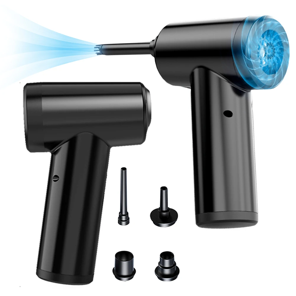 منفاخ هواء مضغوط 50000PRM لاسلكي قابل لإعادة الشحن، منفاخ غبار كهربائي محمول لتنظيف لوحة مفاتيح الكمبيوتر