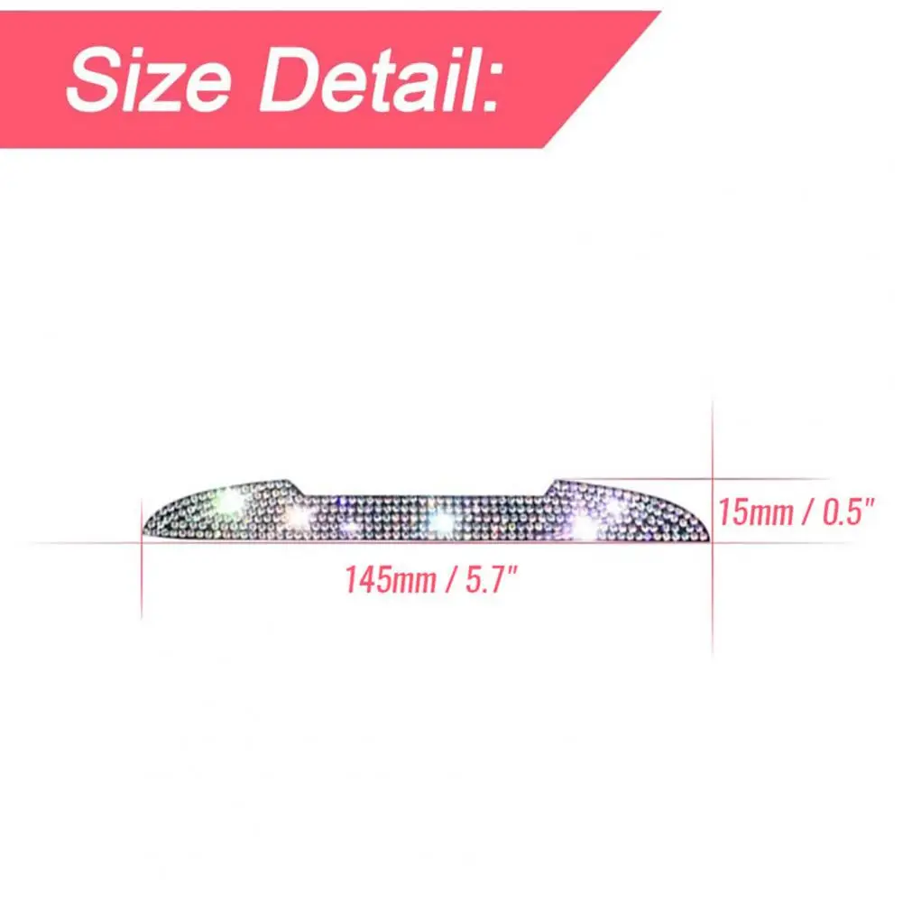 4 Stuks Anti-Collision Strips Anti-Kras Bling Strass Autodeur Zijspiegel Bumper Stickers Protector Exterieur Voor voertuig