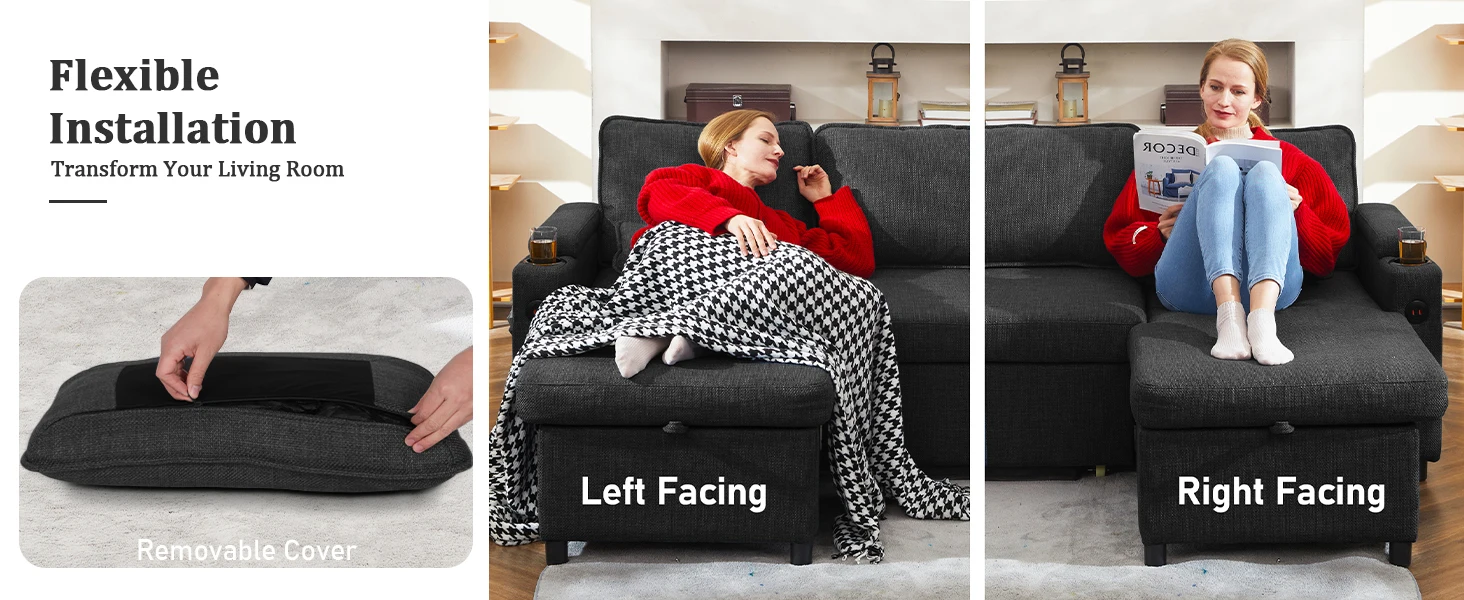 Pullout Sectional Couches