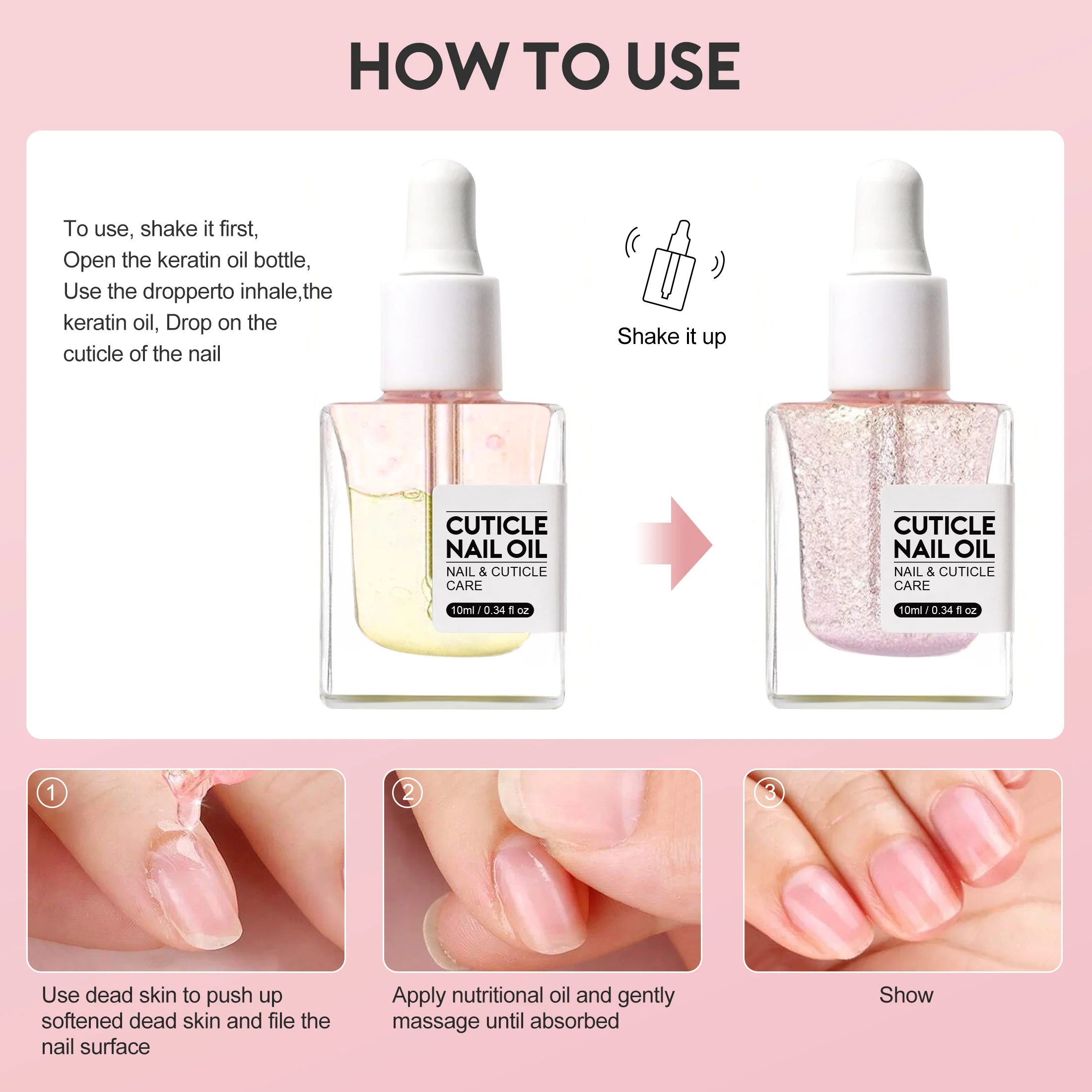 Revitalizador de aceite para cutículas de uñas, herramientas nutritivas para decoración de uñas, cuidado de manicura, tratamiento de uñas, herramienta suaviza, aceite para cutículas, 10ml, 1 ud.