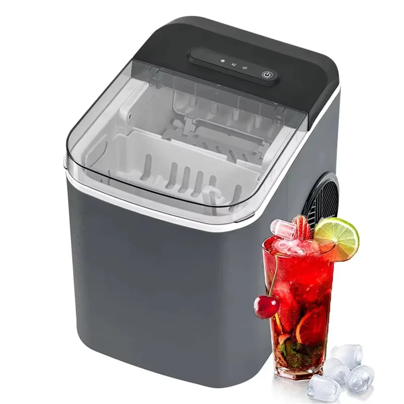 

12Kg/24H Portable Ice Maker Self-Cleaning Countertop Ice Machine 2 Sizes Bullet Ice Cubes For Home Kitchen Office Bar Party