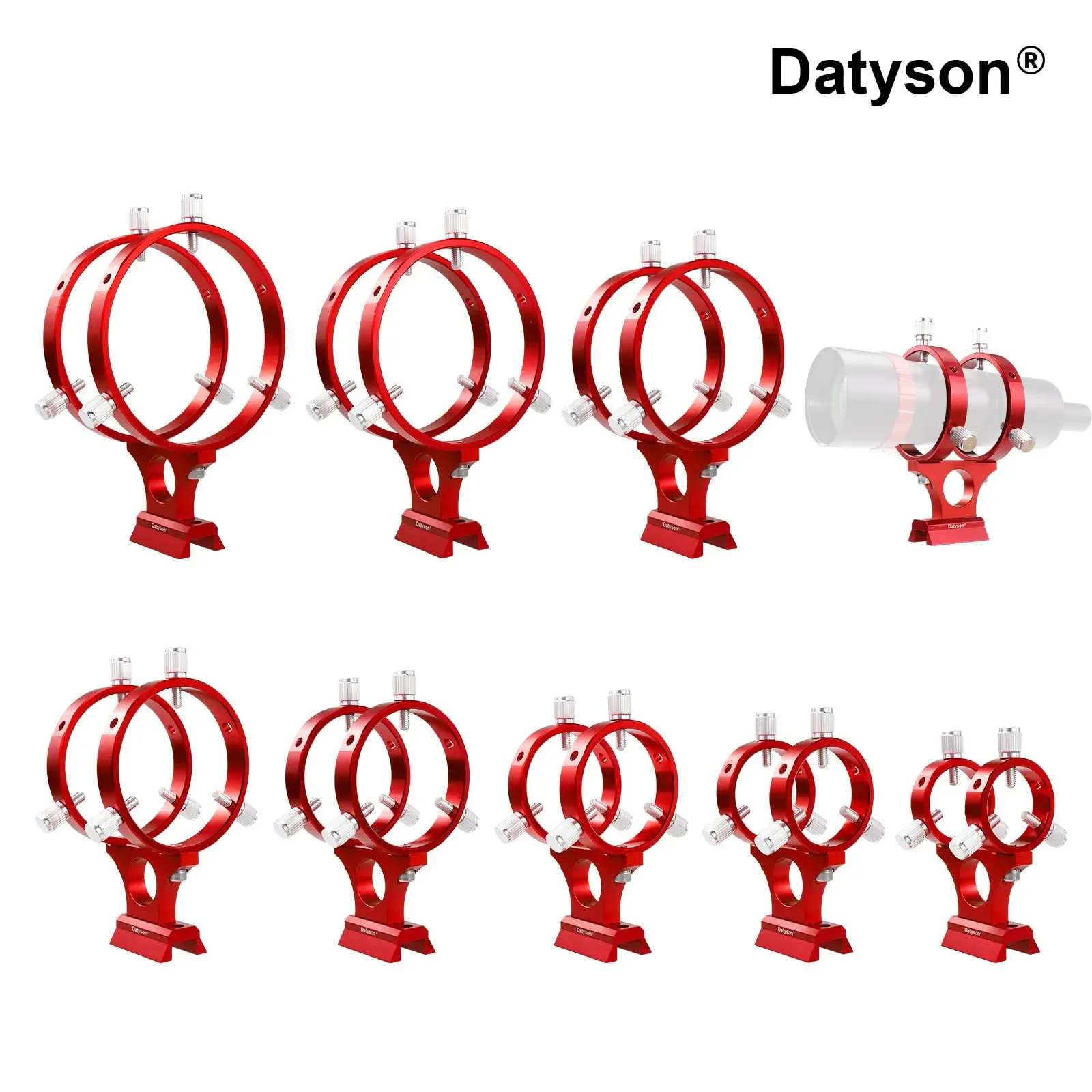 Datyson Aluminum Alloy Finder Scope Bracket, Adjustable Guide Scope Mount with Fixing Rings for Astronomy Telescope