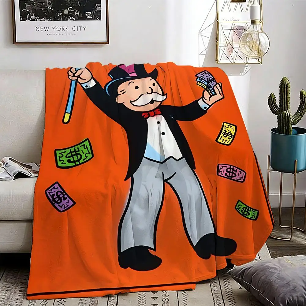 

Легкое фланелевое одеяло Monopoly Game Throw, 240 г, мягкое, приятное для кожи, для летнего охлаждения