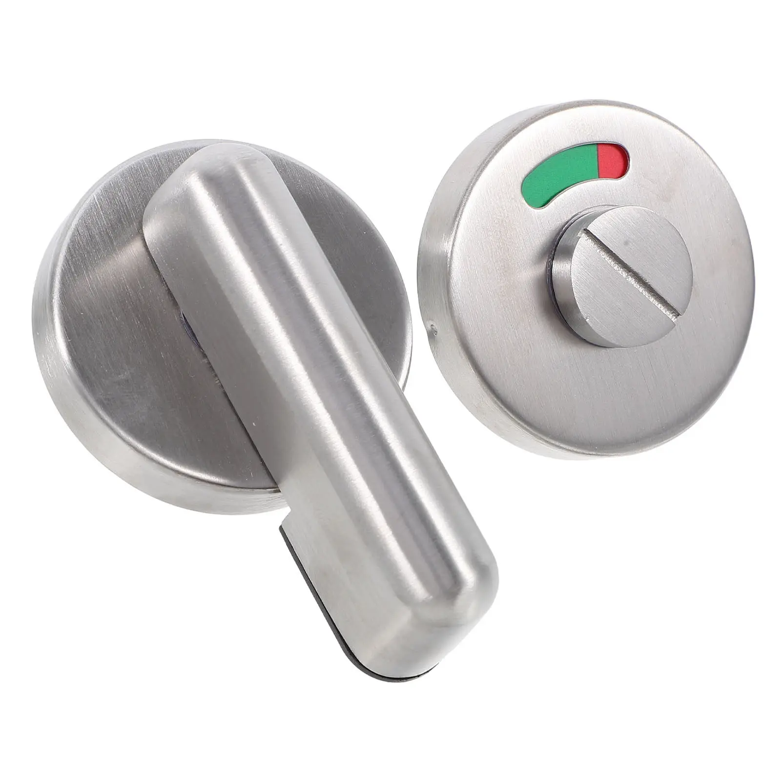 Stainless Steel Bathroom Door Lock Privacy Indicator Red Green Occupied Sign Hollow Turn Knob Commercial Rv Privacy Handle Lock