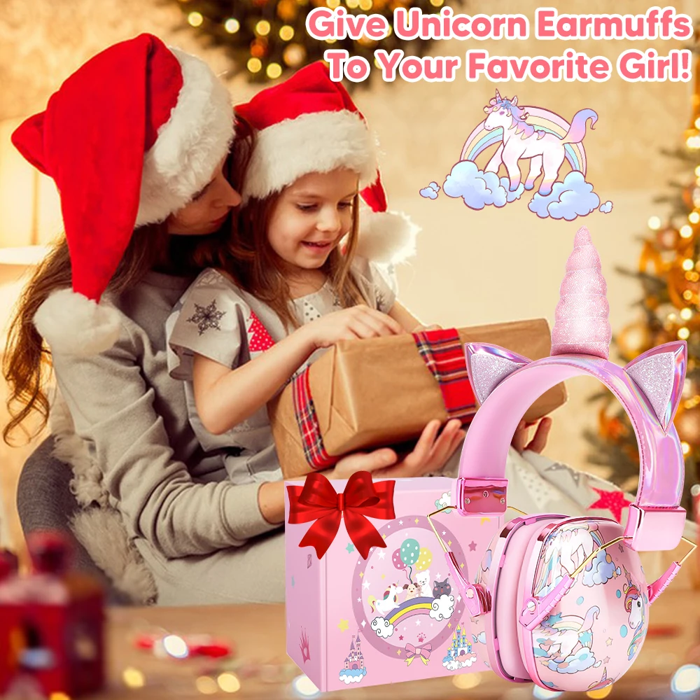 Unicorn Ear Protection for Kids, Ear Muffs, Baby Safety, Anti Noise, Children Headphones, Ear Defenders, Security Protection, Kid's Gift