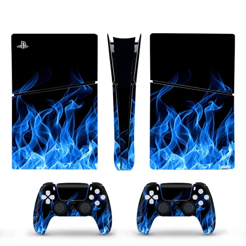 Dekal Vinyl Skinnklistermärke För PS5 Slim Digital Konsol Skyddande Skinnfodral 2PC Kontroller Gamepad För PS5 Slim Tillbehör 10 best sales PS5 Digital Skin - №9