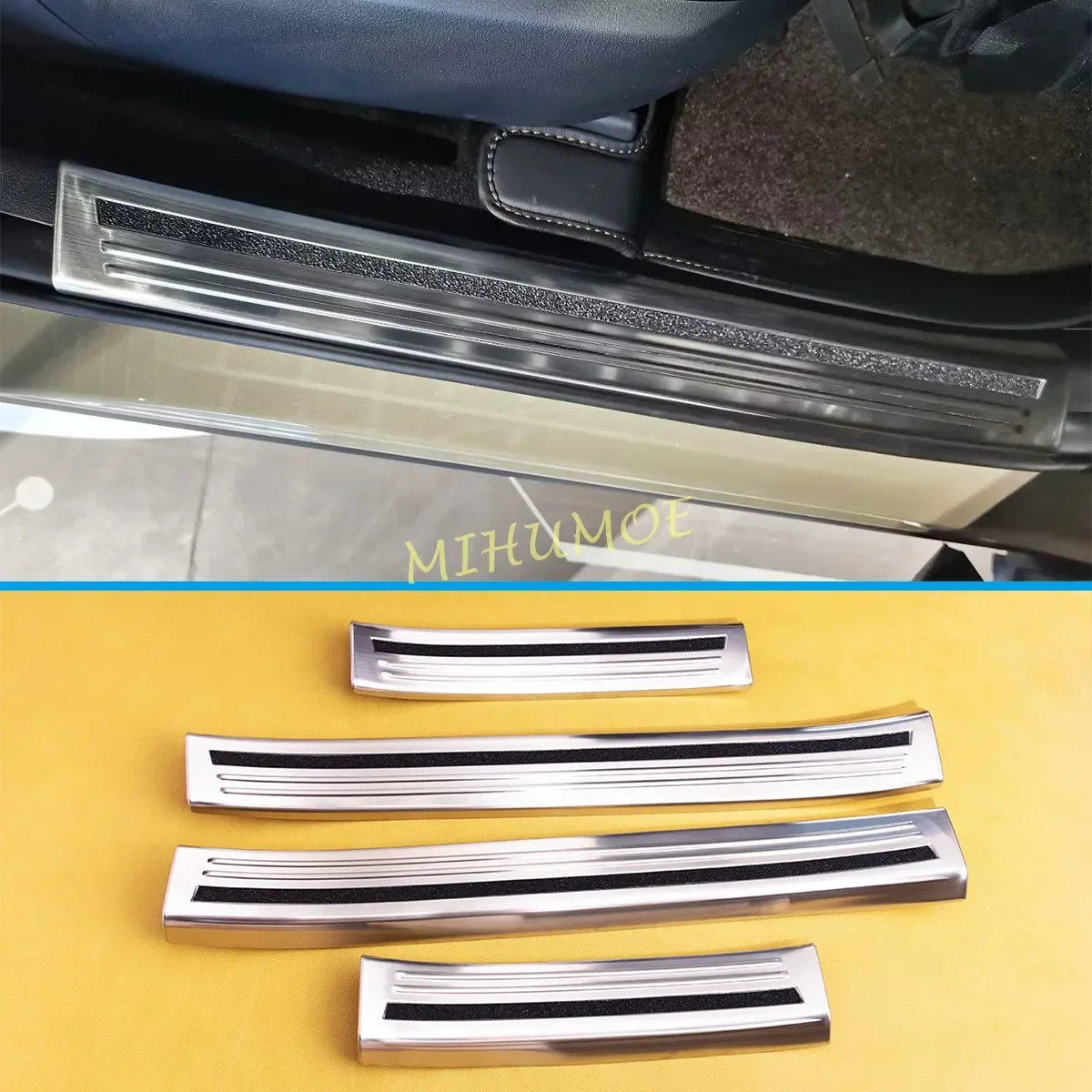 

Sainless Steel Inside Door Sill Scuff Protector Guard For Mazda CX50 CX-50 2023 2024 Silver