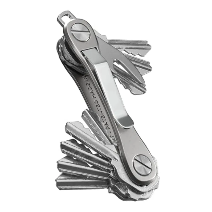 

KeySmart Rugged - Multitool Key Holder for Keychain w/Bottle Opener and Pocket Clip Organizer for Keys EDC Keychains Ring for C