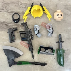 MOC Design Frame Carrier Gun mask Building Blocks Toys For Children Armor Anime Model Assemble Action Figure Doll Accessories