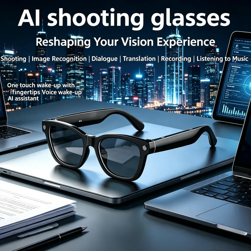 

Sports Camera Video Recording Fashion Multifunctional AI Smart Glasses Cycling Bluetooth Call Music Translation Sunglasses
