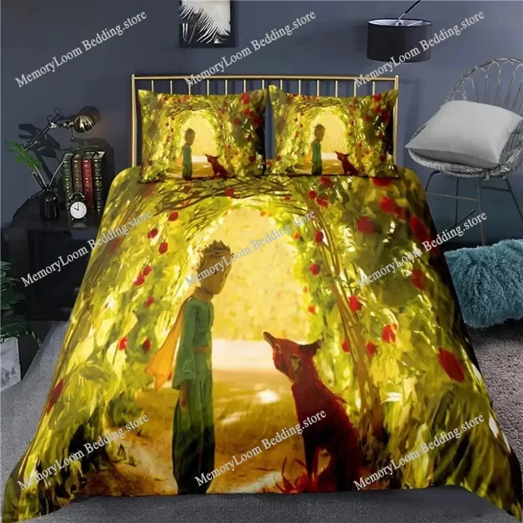 Anime Little Prince Le Petit Prince Bedding Set Boys Girls Twin Queen Size Duvet Cover Pillowcase Bed Kids Adult