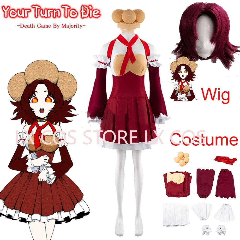 Game Your Turn To Die Mai Tsurugi Cosplay Costume Dress Sleeve with Headwear Halloween Christmas Costume Cos Clothes