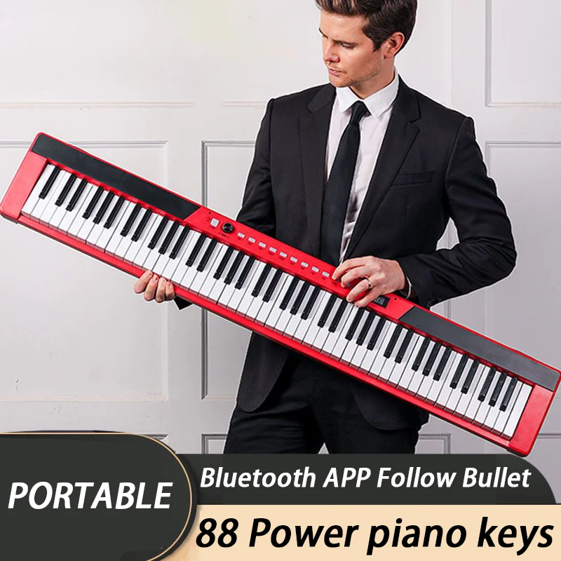 MIDI Electronic Organ Professional Children Beginners Piano 88 Keys Double Keyboard Pianos  Multifunctional Piano with Metronome