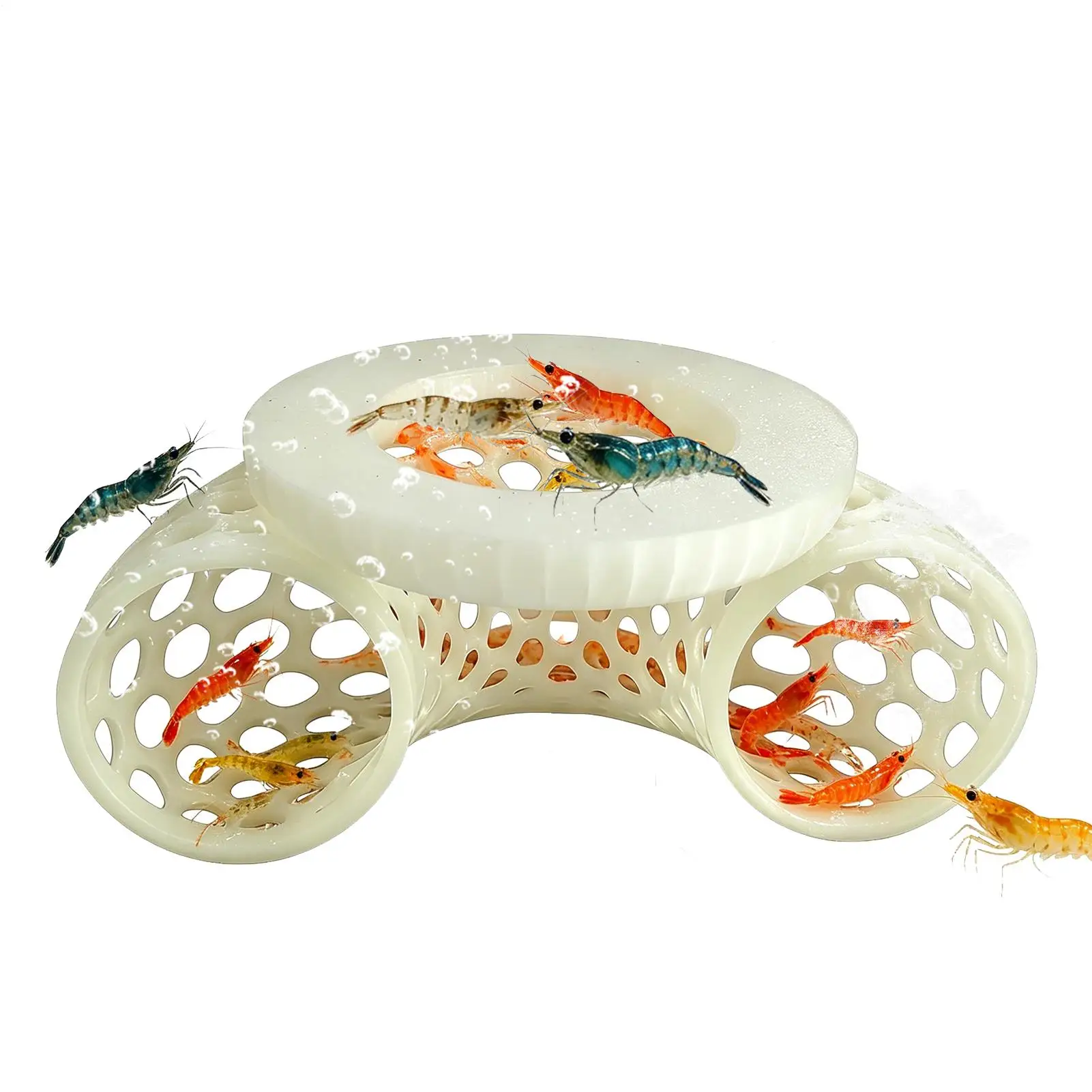 Caverna Flutuante para Peixe Betta que Brilha no Escuro, Abrigo para Camarão, Rede Flutuante para Guppy, Abrigo para Camarão para Guppy Cory, Casa e Escritório