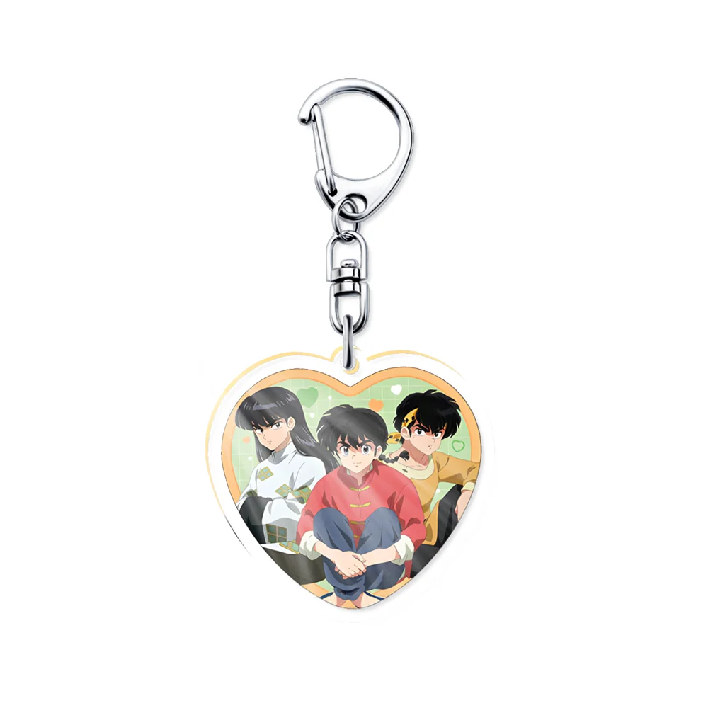 Anime Ranma 1/2 6cm Ranma Saotome Kasumi Tendou Kodachi Kunou Acrylic Key Cute Cartoon Schoolbag Pendant Display Collectibles