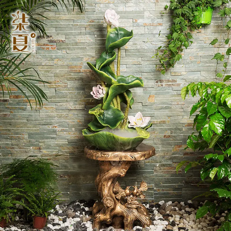

New Chinese Style Floor-to-Ceiling Flowing Water Fountain Living Room Ornament, Home Decoration, Opening Gift Decoration, Lotus