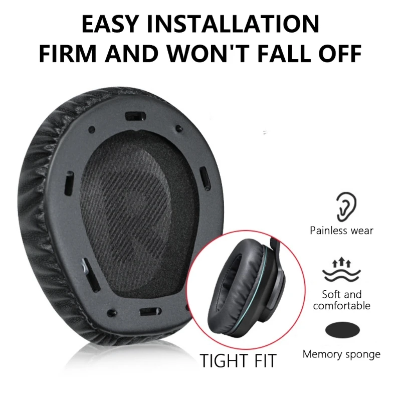 Охлаждающие подушечки для наушников для гарнитур 100 Q100, простая установка, удобные сменные чашки наушников, окружающий шум