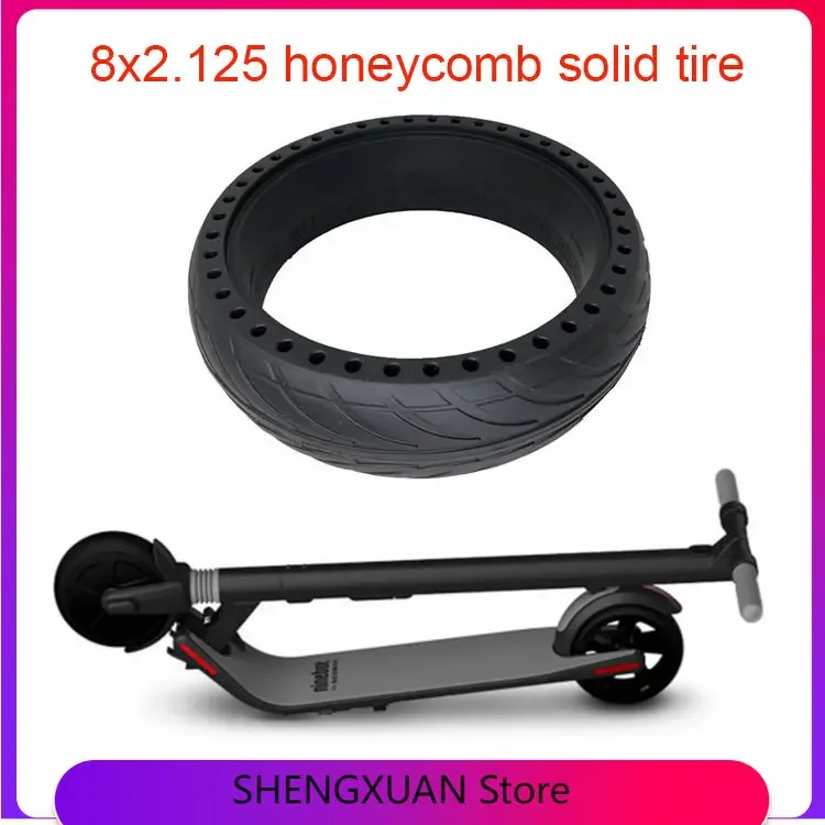 Hollow Tires for Ninebot ES1 ES2 ES4 Electric Scooter 8-Inch 8x2.125 Wheel Tyre Explosion-proof Tubeless Tire Replacement