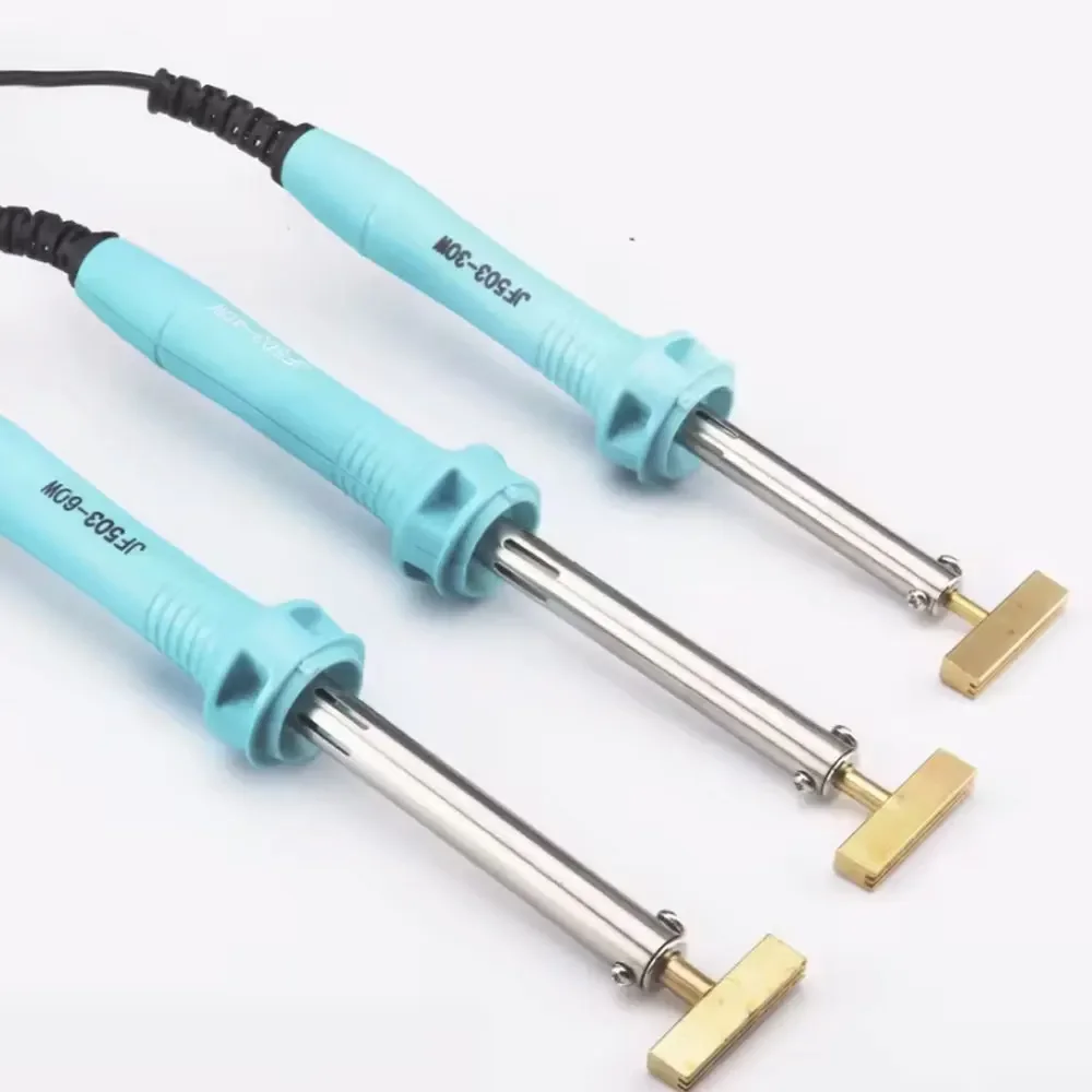 30w 60w 40w Soldering Iron T Tip T-head Copper T-Tips + Rubber Cable Hot Press For LCD Screen Pixel Flex Cable Repair