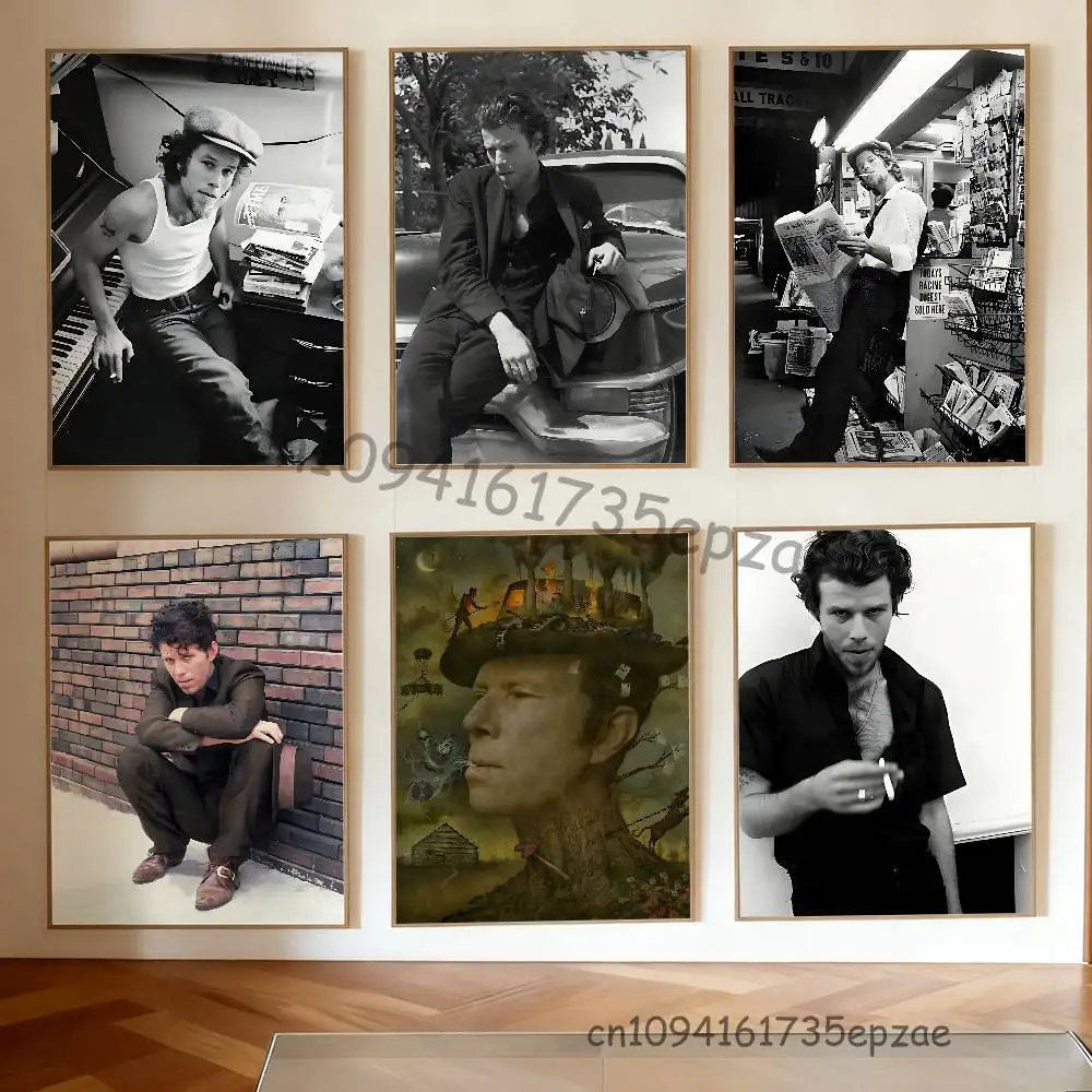 

Singer T-Tom W-Waits Poster High Quality Wall Art for Home Office Bedroom Living Room Hallway Bar Perfect Gift