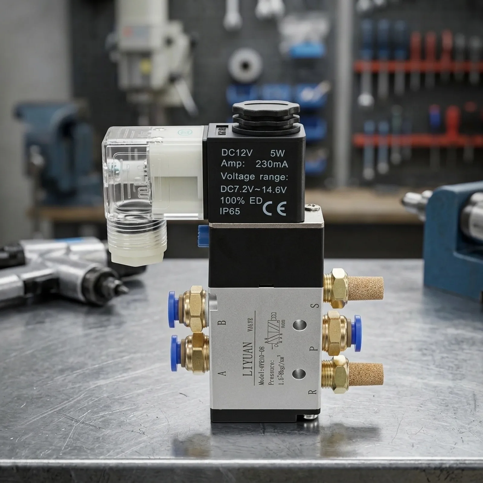 Solenoid Valve for Air Compressor, 4V21008, Joint Pipe Bore Inlet=Outlet=1/4\\\'\\\', Exhaust=1/8 , Excellent Performance