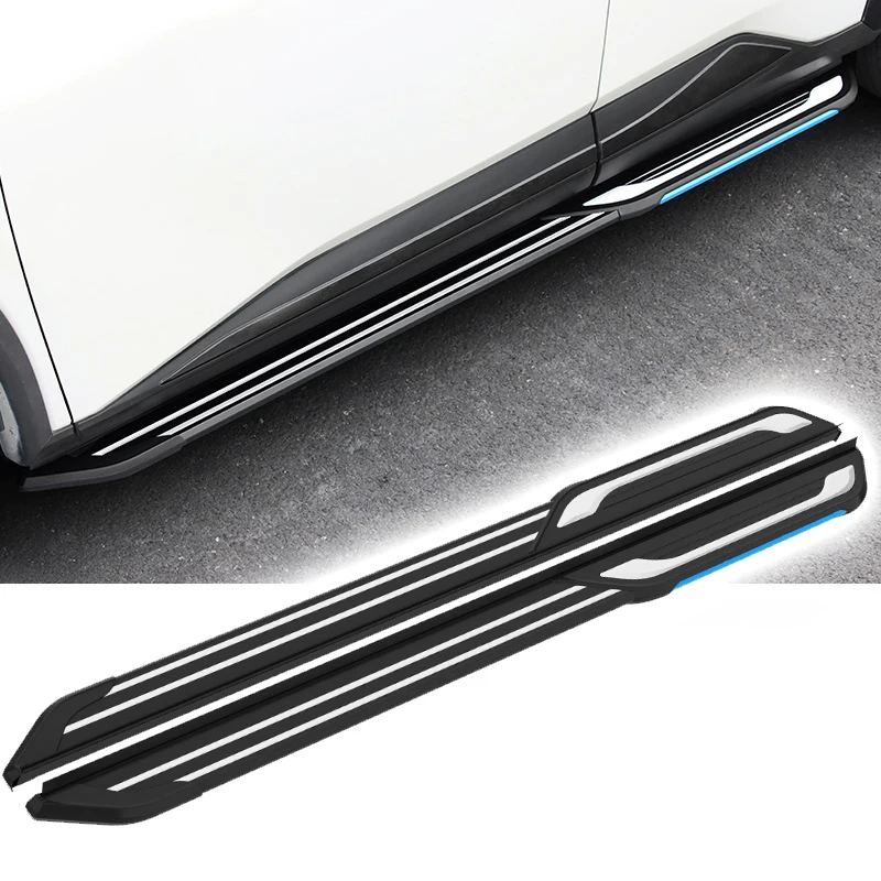 2pcs fit for Mitsubishi Outlander 2013-2021 Side Step Running Board Nerf Bar Aluminium Pedal (with Brackets)