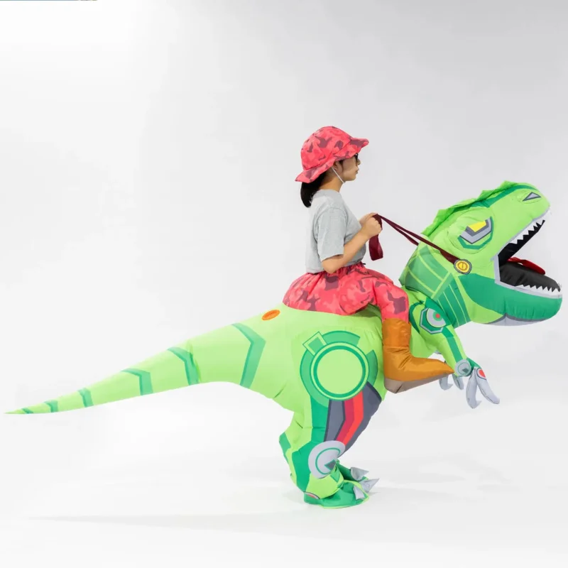 Cool T-Rex หุ่นยนต์ไดโนเสาร์คอสเพลย์เครื่องแต่งกายชุด Mascot ตลกคริสต์มาสฮาโลวีนชุดเครื่องแต่งกายสําหรับเด็กผู้ใหญ่