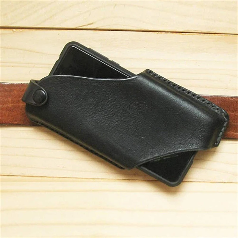 Soft PU Leather Phone Case for Men Pouch Belt Waist Bag for iPhone Huawei Xiaomi Loop Holster Case Wallet Purse Phone Holder