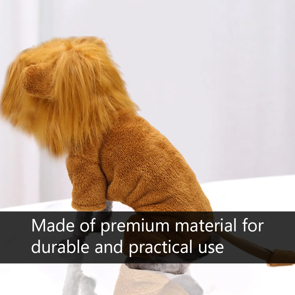 

Pet Lion Clothes Dog Halloween Puppy Costumes Hoodie for Small Dogs Flannel Funny Outfits