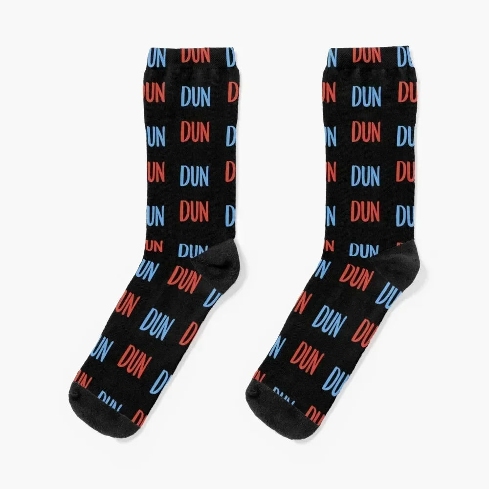 Dun Dun Law and Order Themed Socks Run warm winter snow professional running Socks For Man Women's