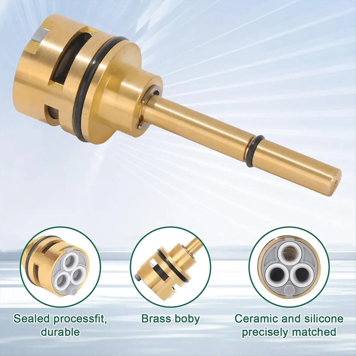 (WSFS) RP51919 6-Setting Diverter Cartridge for Delta Faucet Valve Body R11000,R22000,Series - Brass Faucet Diverter Cartridge