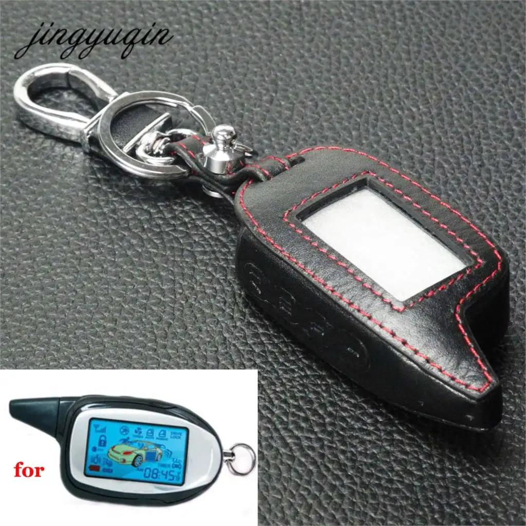 jingyuqin Russian Version for Scher-khan Leather case for Magicar 6/7/8/9 LCD Two Way Car Alarm System M6 M7 M8 M9 Cover