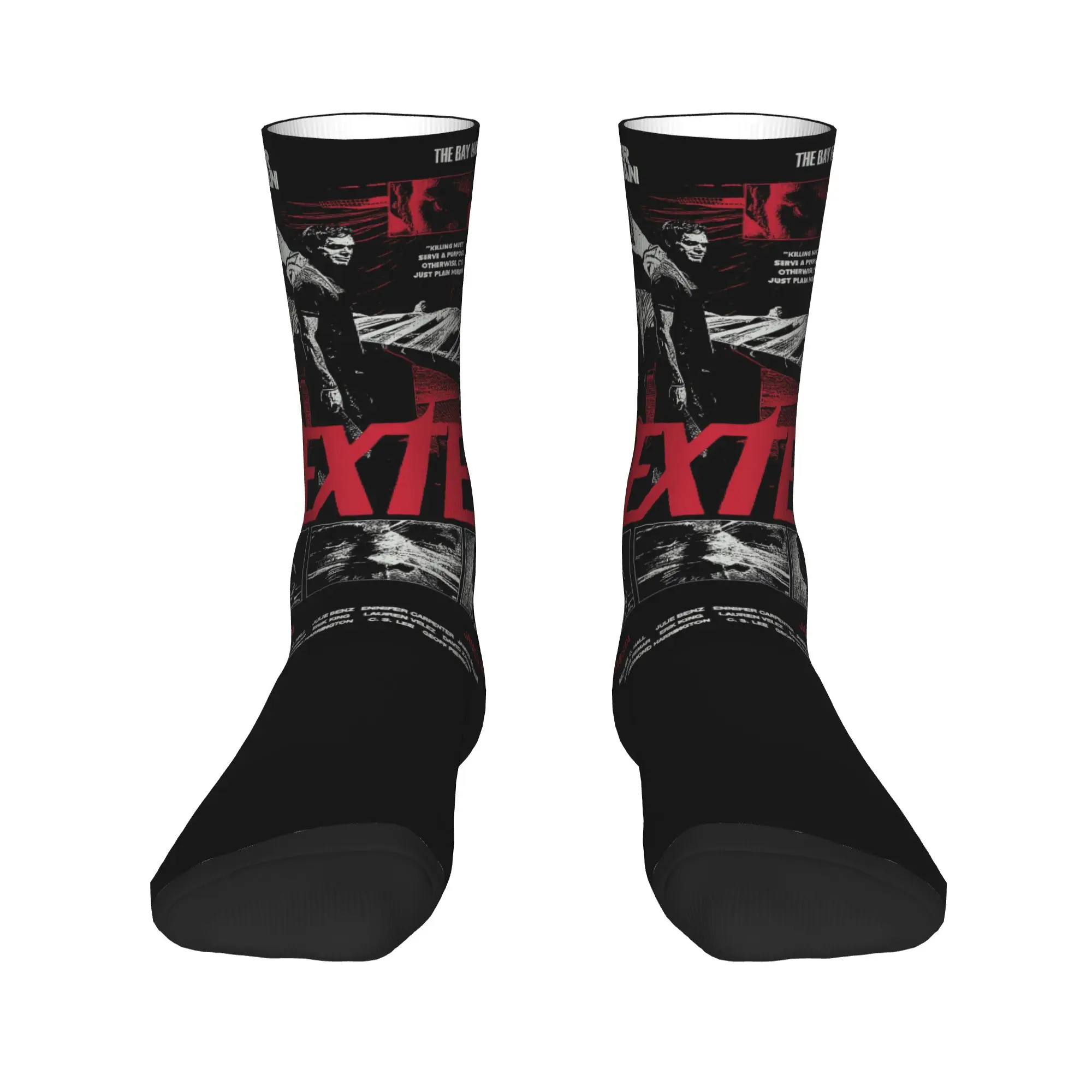 Dexter Morgan Stockings  Casual Socks Adults Men Soft Socks Winter Running Sports Design Non-Slip Socks Birthday Gift