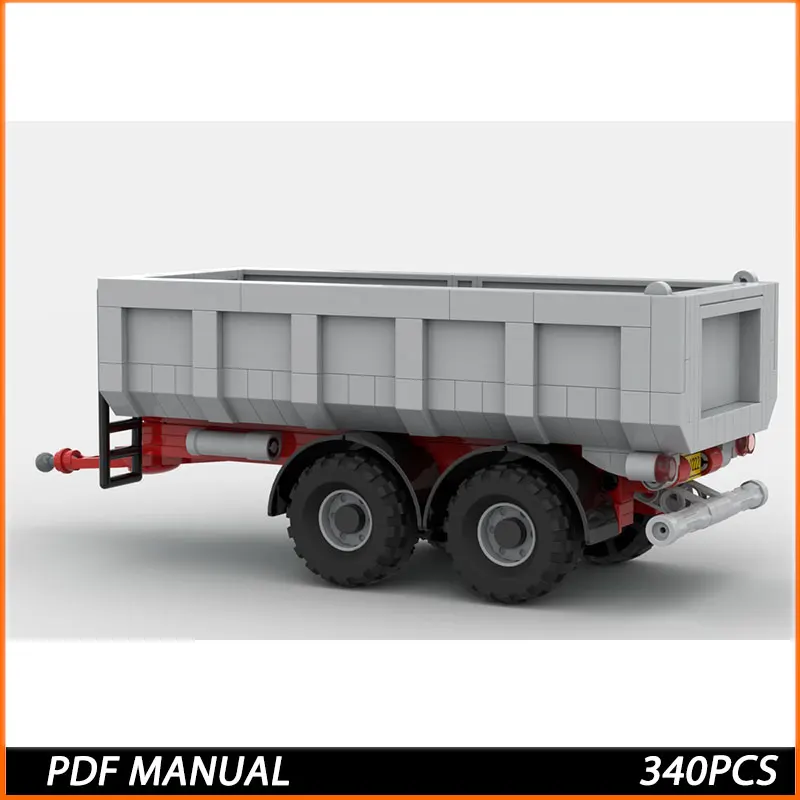 

340pcs MOC Tipper Trailer Set City Dump / Tipping Trailer City Tractor Model Building Blocks Architecture Christmas Gifts Toys