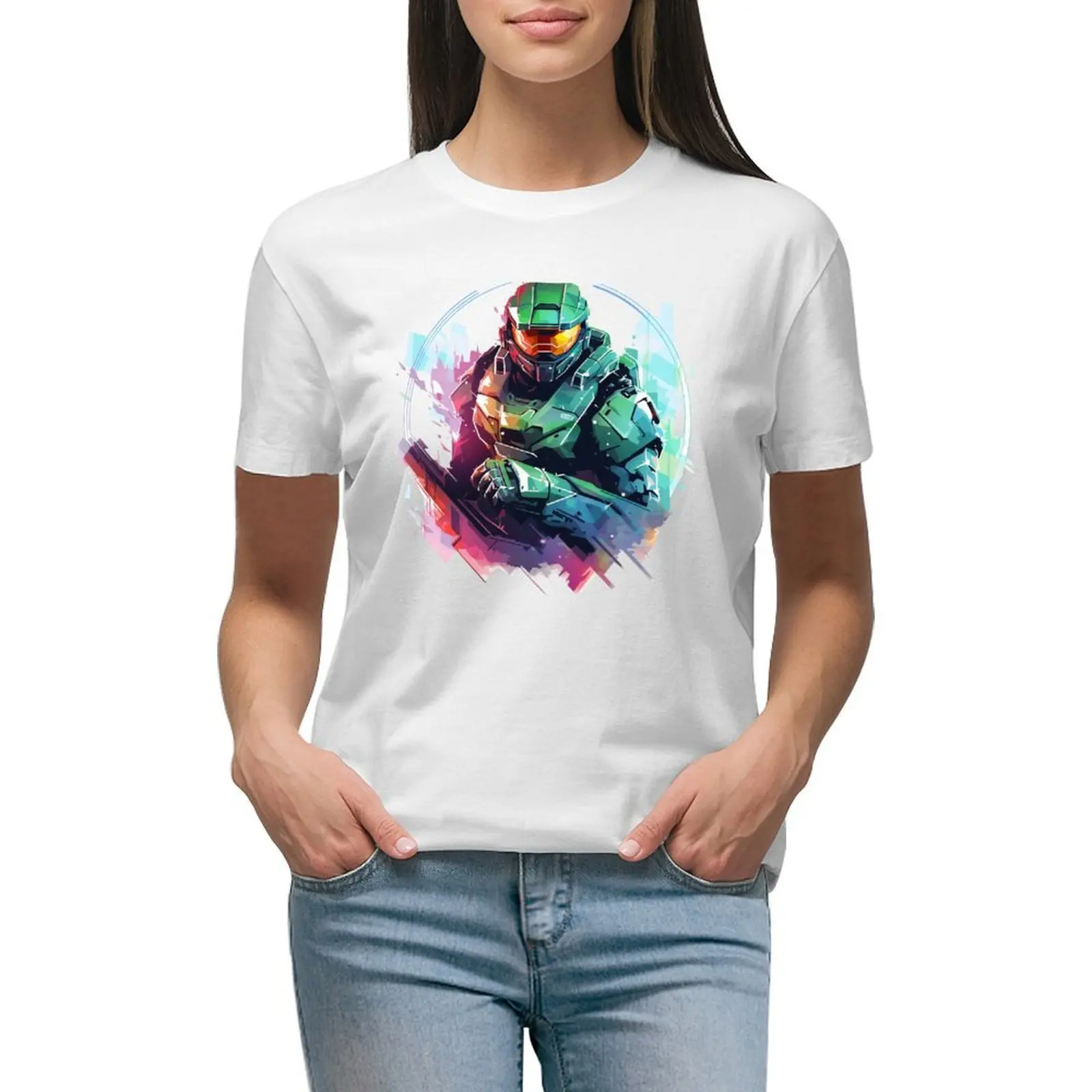 

The Chief Watercolor Sticker T-shirt graphics cute clothes Female clothing spring clothes Women 2024